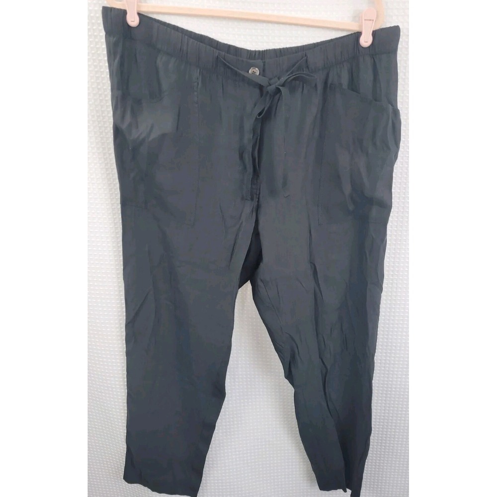 Lou & Grey Black Lightweight Lounge Pants NWOT Size XL Tapered Leg